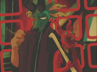 2 illustrated characters